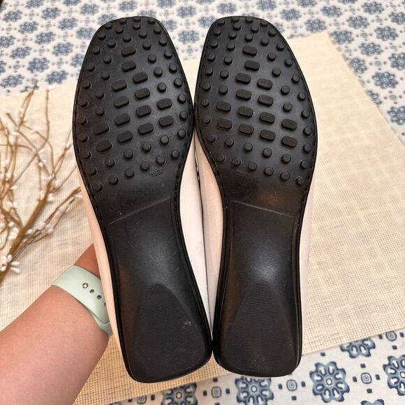 Salamander Shoes Black White Leather colorblock Slip On Flats comfy sz 37/ 7 US - Picture 5 of 7
